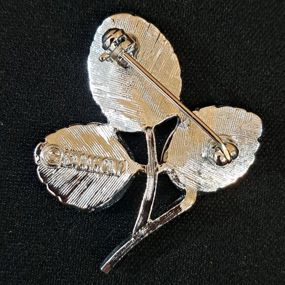 Vintage Sarah Coventry Silver-Tone Leaf Brooch Pin 2.25" - Picture 2 of 5